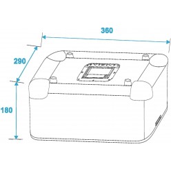 ROADINGER Record Case ALU 50/50, rounded, bk